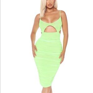 Fashion Nova Mesh Midi Dress